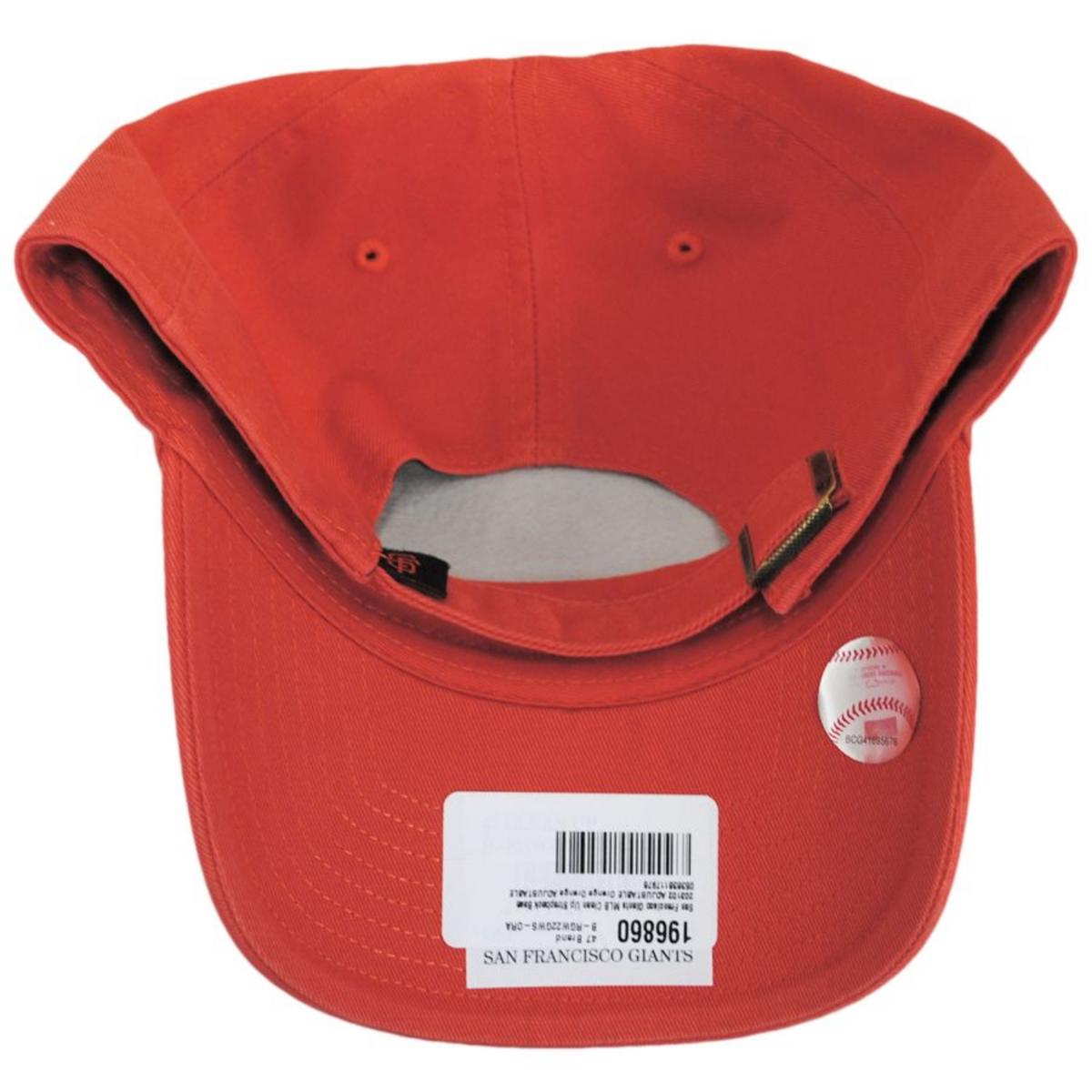 47 Brand | San Francisco Giants MLB Clean Up Strapback Baseball Cap Dad Hat | 203102 | under | ORANGE