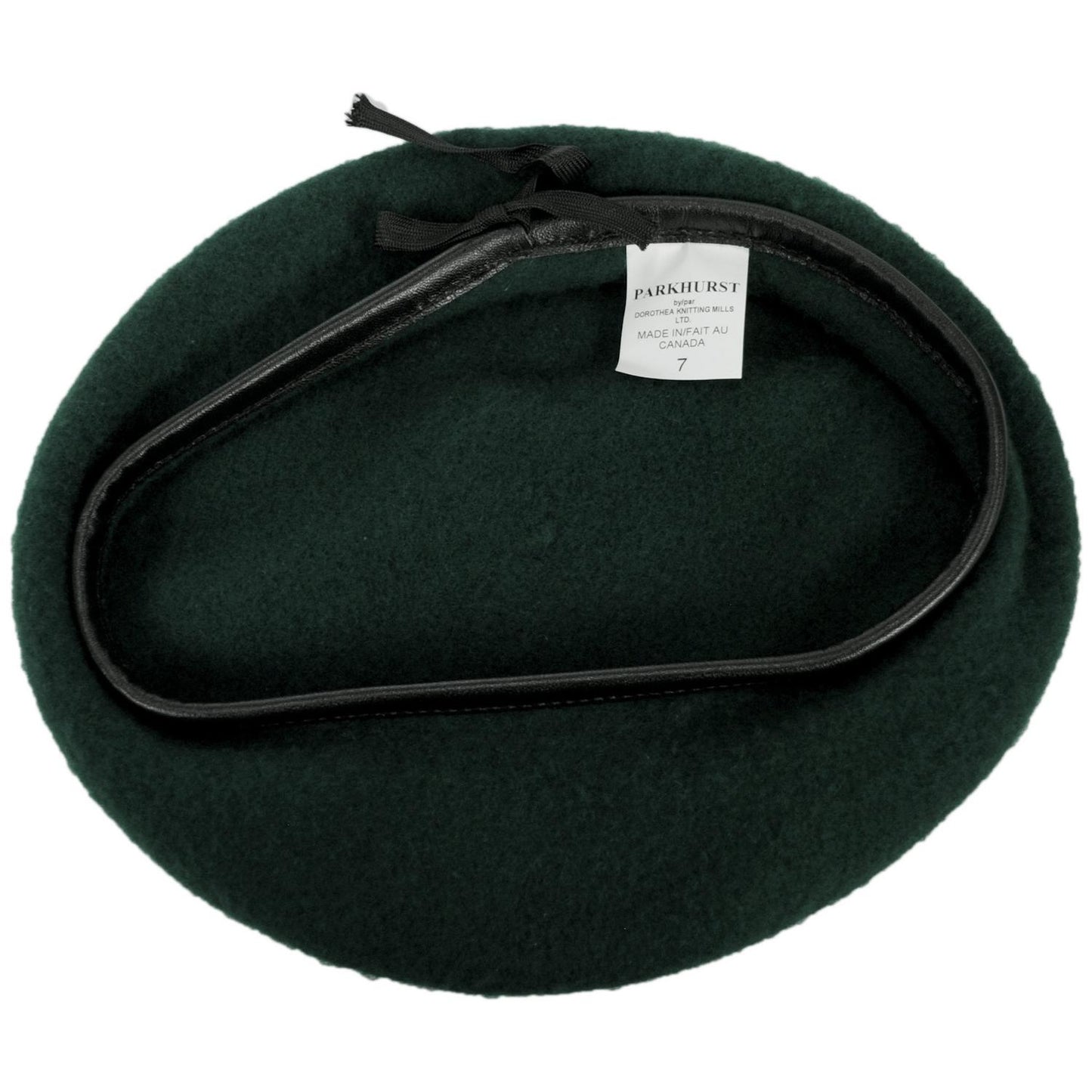 Village Hat Shop | Wool Military Beret with Lambskin Band | 151106 | under | GREEN