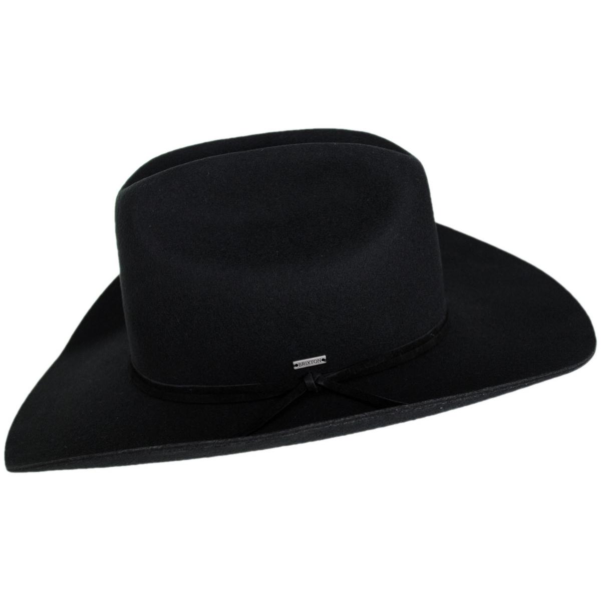 BRIXTON HATS | Laredo Weather Guard Wool Felt Cowboy Hat | 135671 | profile | BLACK/BLACK