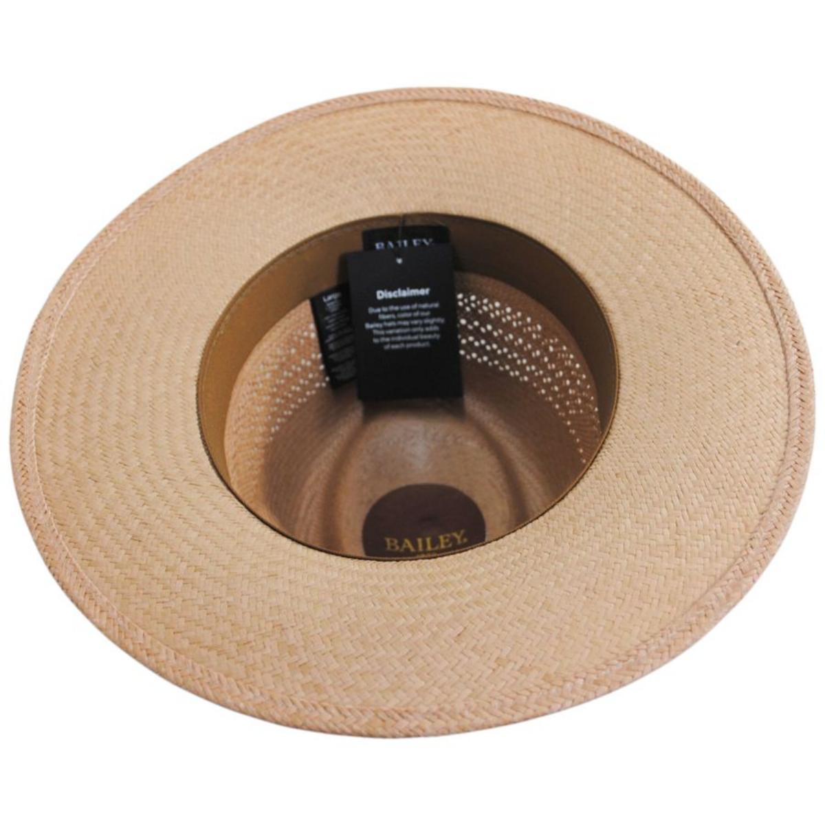 Bailey 1922 | Coram Panama Straw Fedora Hat | 127736 | under | TAWNY