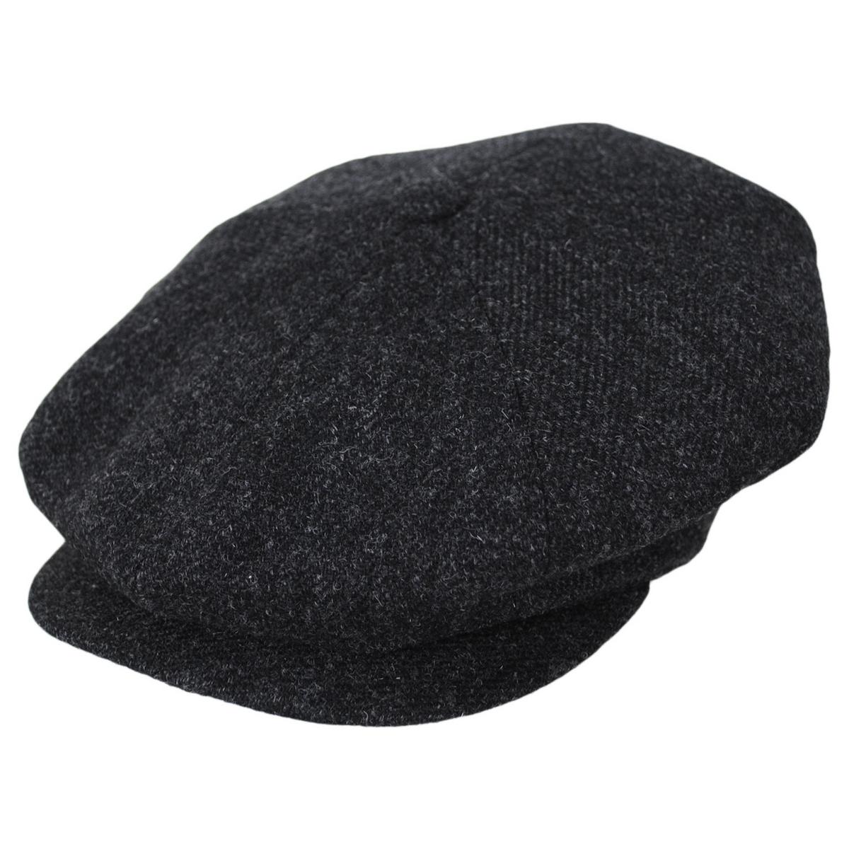 City Sport Caps | Melange Wool Newsboy Cap | 175114 | lead | CHARCOAL