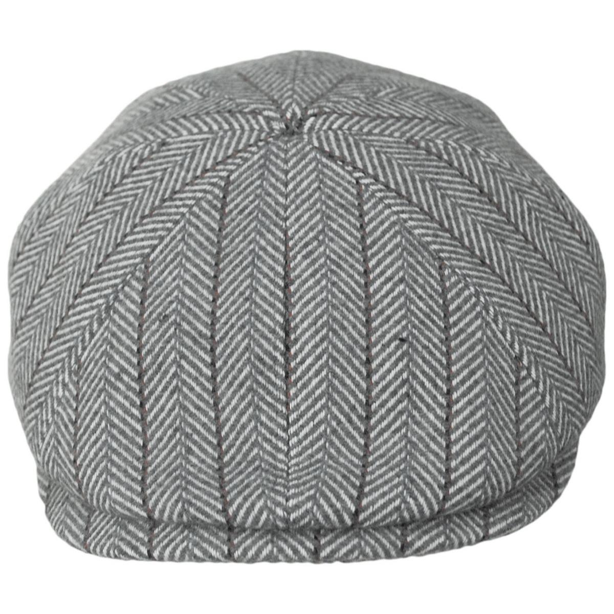 Bailey 1922 | Arley Wool Blend Herringbone 8 Panel Cap | 167216 | front | GREY