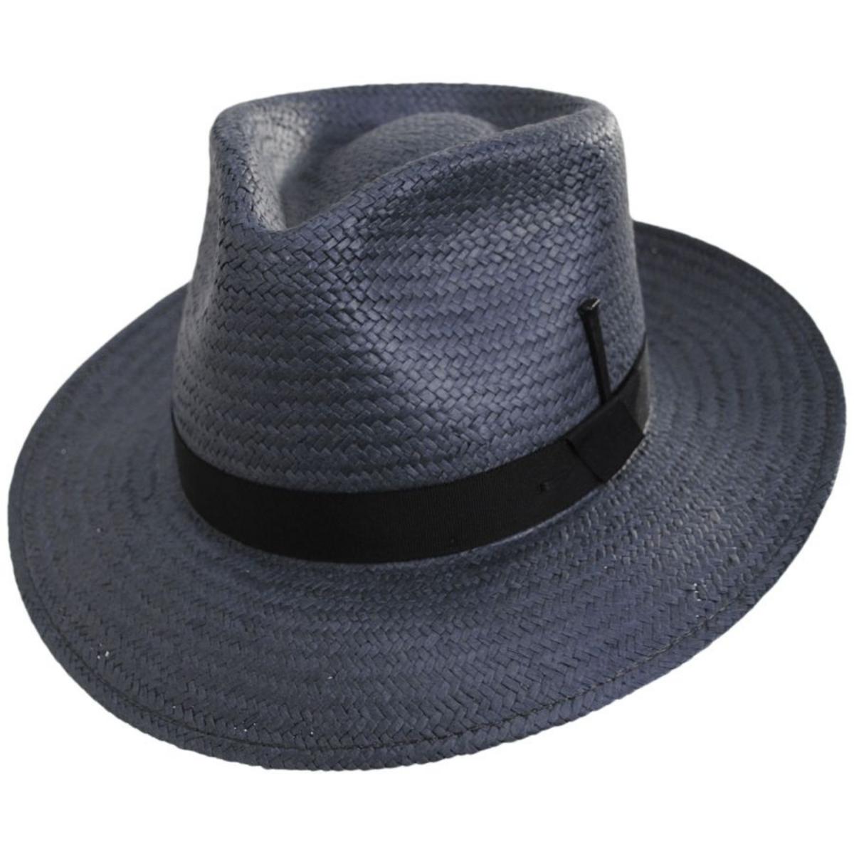 Bailey 1922 | Adlay Raindura Straw Fedora Hat | 127742 | lead | NAVY
