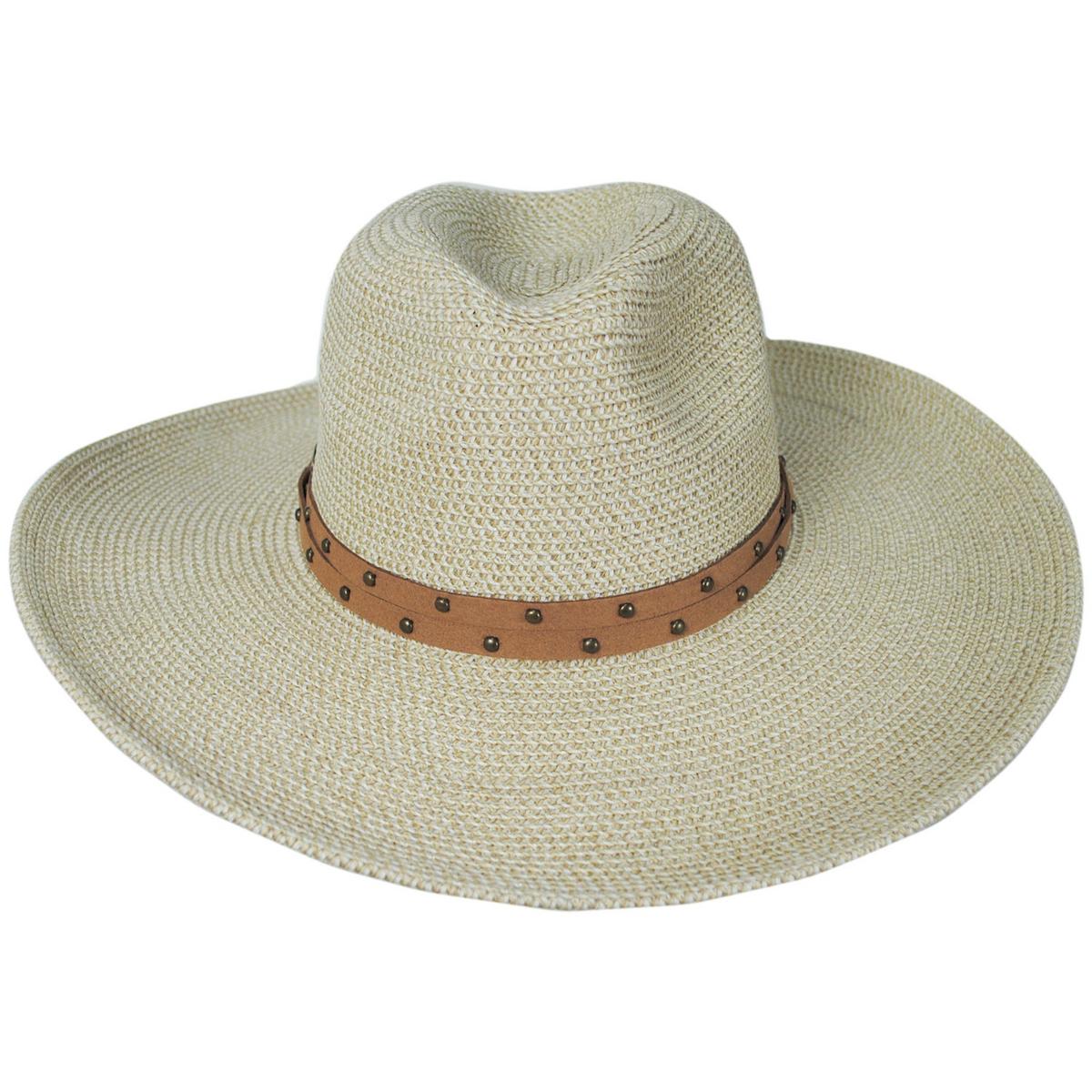 Scala | Misa Toyo Braid Straw Safari Fedora Hat | 105504 | front | NATURAL