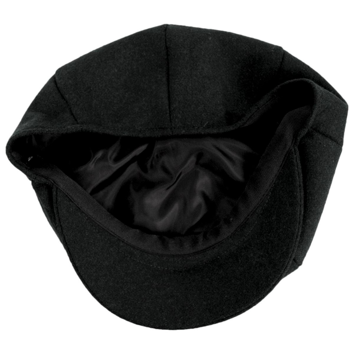 Jaxon Hats | Wholesale Harlem Wool Blend Newsboy Cap B2B Pre-Pack | B2B167791 | under | BLACK