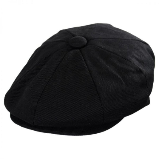 Jaxon Hats | Kid's Cotton Newsboy Cap | 512103 | lead | BLACK