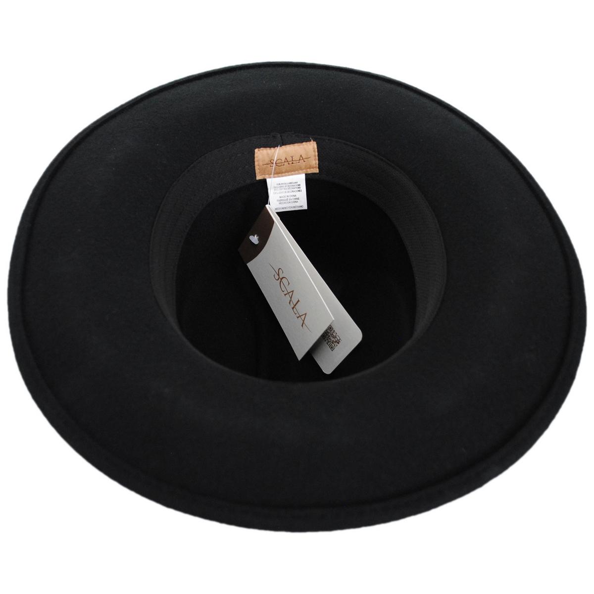 Scala | Adan Wool Felt Western Hat | 130440 | under | BLACK