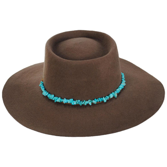 Scala | Lanna Wool Felt Gaucho Hat | 123445 | front | BROWN