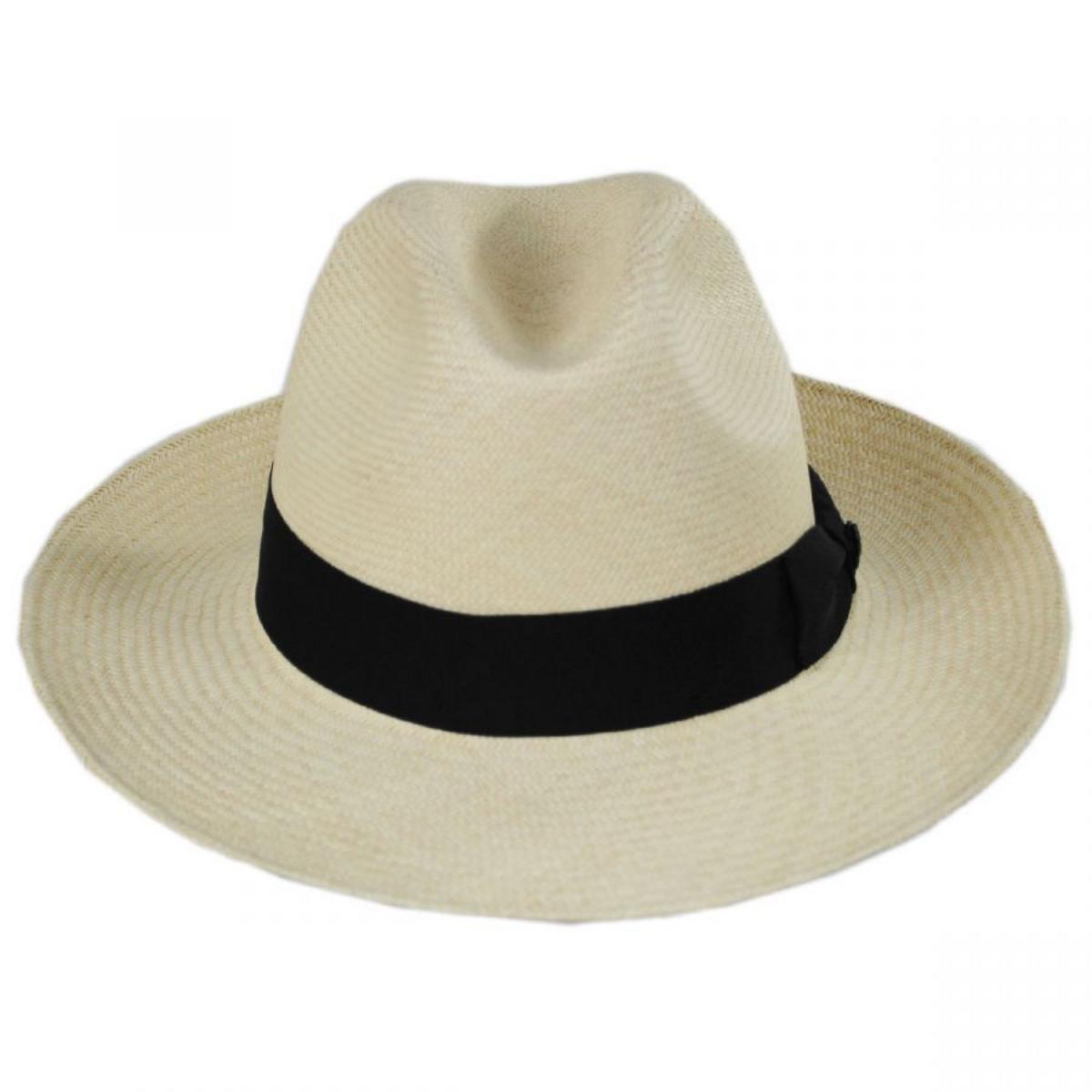 Bigalli | Don Juan Grade 8 Panama Straw Fedora Hat | 129204 | front | NATURAL