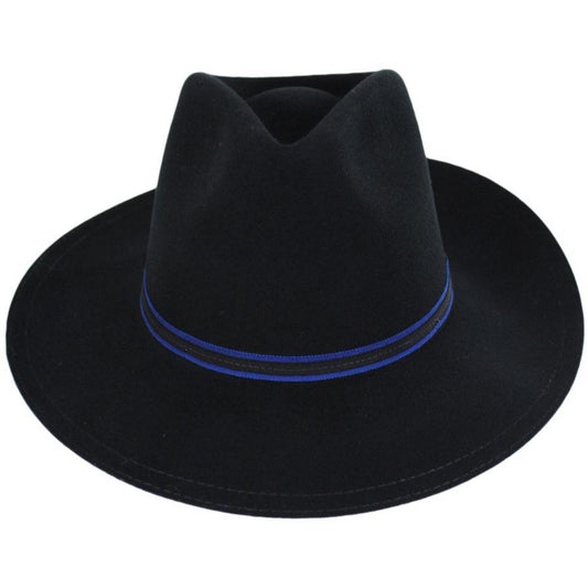 Bailey 1922 | Colter Elite Merino Wool Felt Fedora Hat | 130390 | front | BLACK