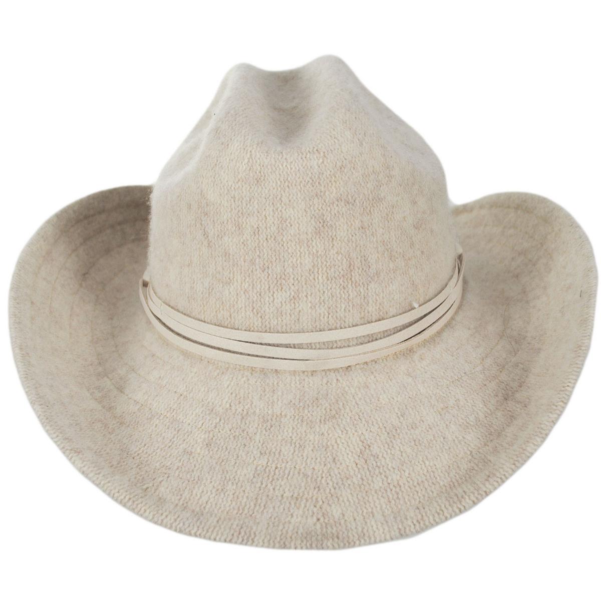 San Diego Hat Company | Rowley Wool Knit Cowboy Hat | 108660 | front | OATMEAL