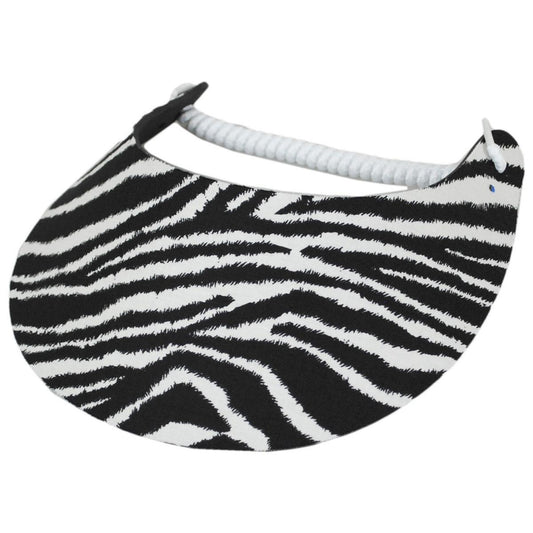 The Incredible Sunvisor | Springlace Zebra Sunvisor | 196369 | lead | BLACK/WHITE