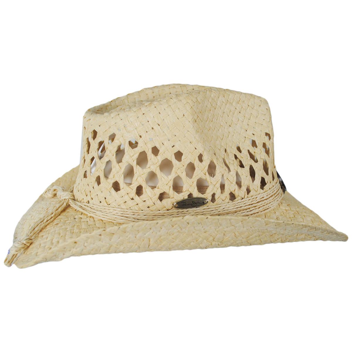 Panama Jack | Kid's Maho Toyo Straw Western Hat | 505101 | profile | NATURAL