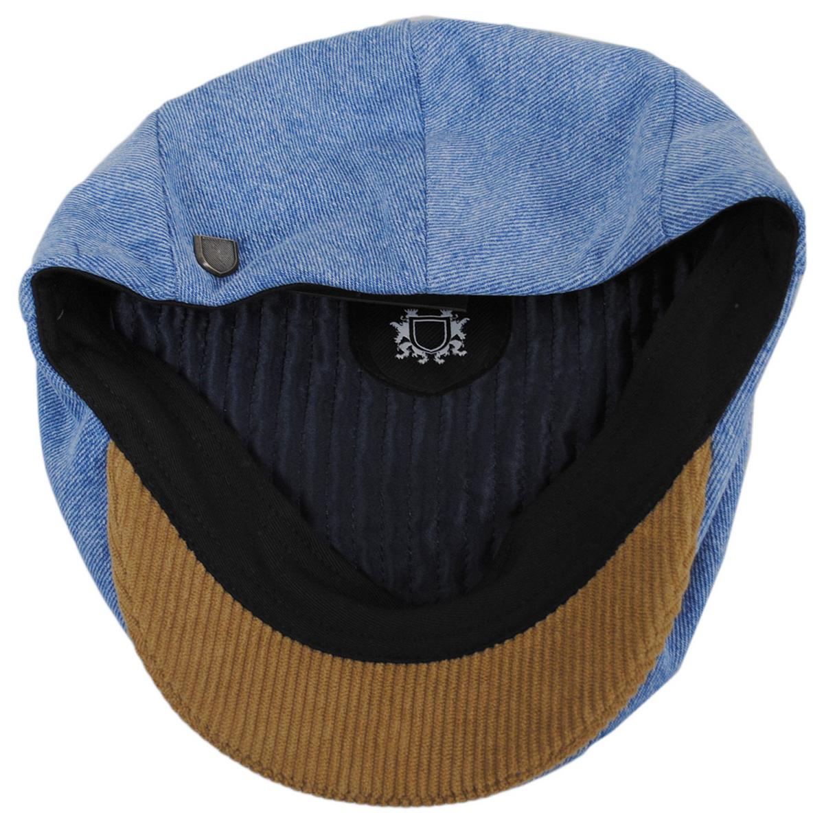 BRIXTON HATS | Denim & Corduroy Hooligan Ivy Cap | 161566 | under | DENIM RINSE/WOODSMOKE
