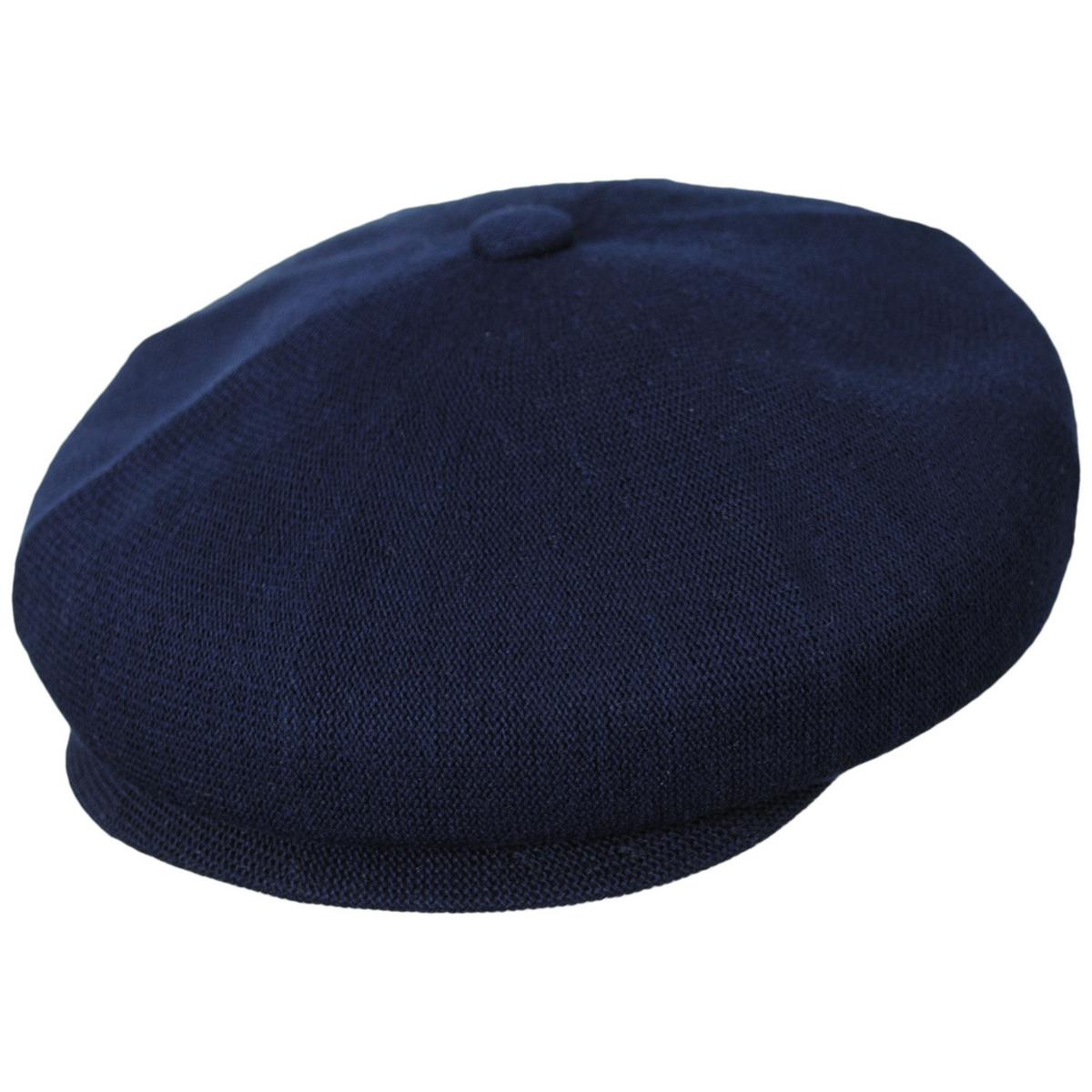 Kangol | Bamboo Hawker Newsboy Cap | 160882 | lead | DARK BLUE