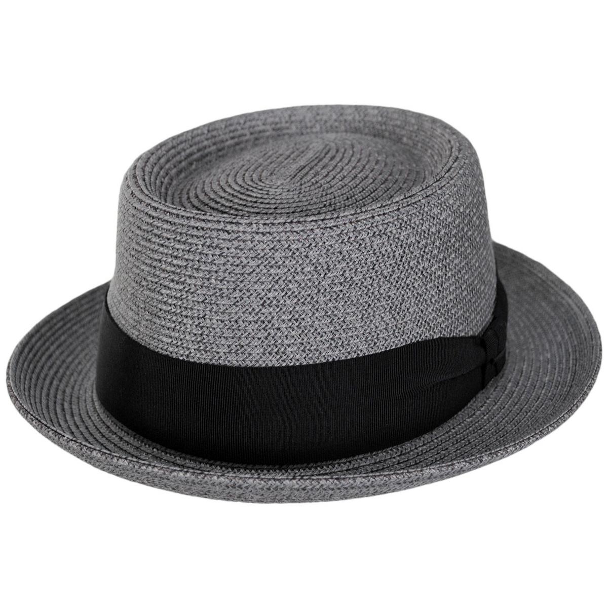 Bailey 1922 | Waits Sewn Braid Straw Pork Pie Hat | 127798 | lead | GRAPHITE