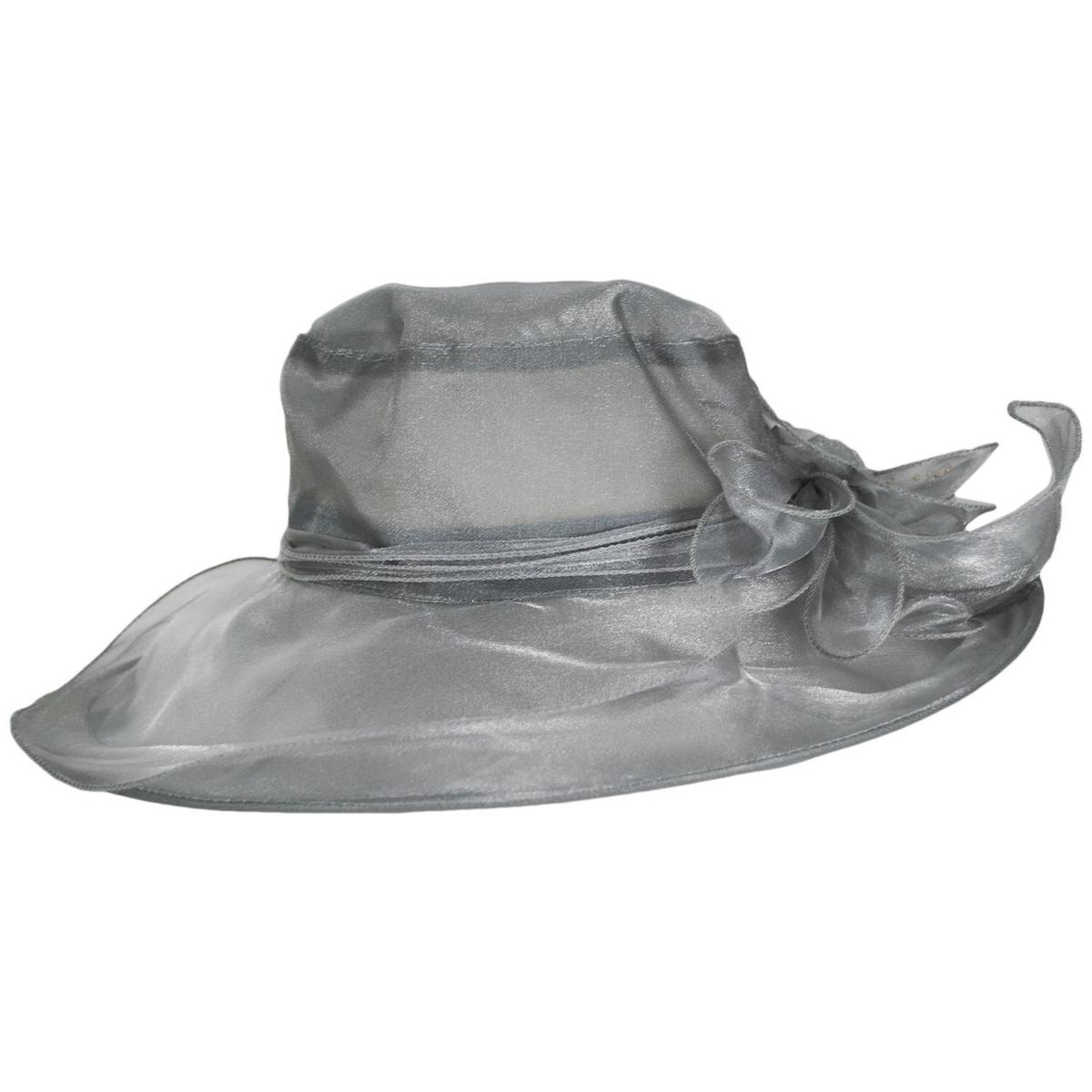Jeanne Simmons | Twilight Organza Lampshade Dress Hat | 120706 | profile | GREY