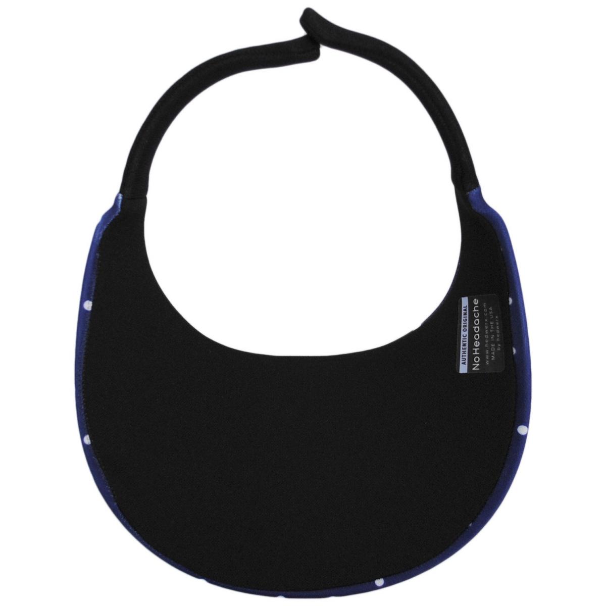 No Headache | Dots Midsize Visor | 195905 | under | DOT NAVY N WHITE