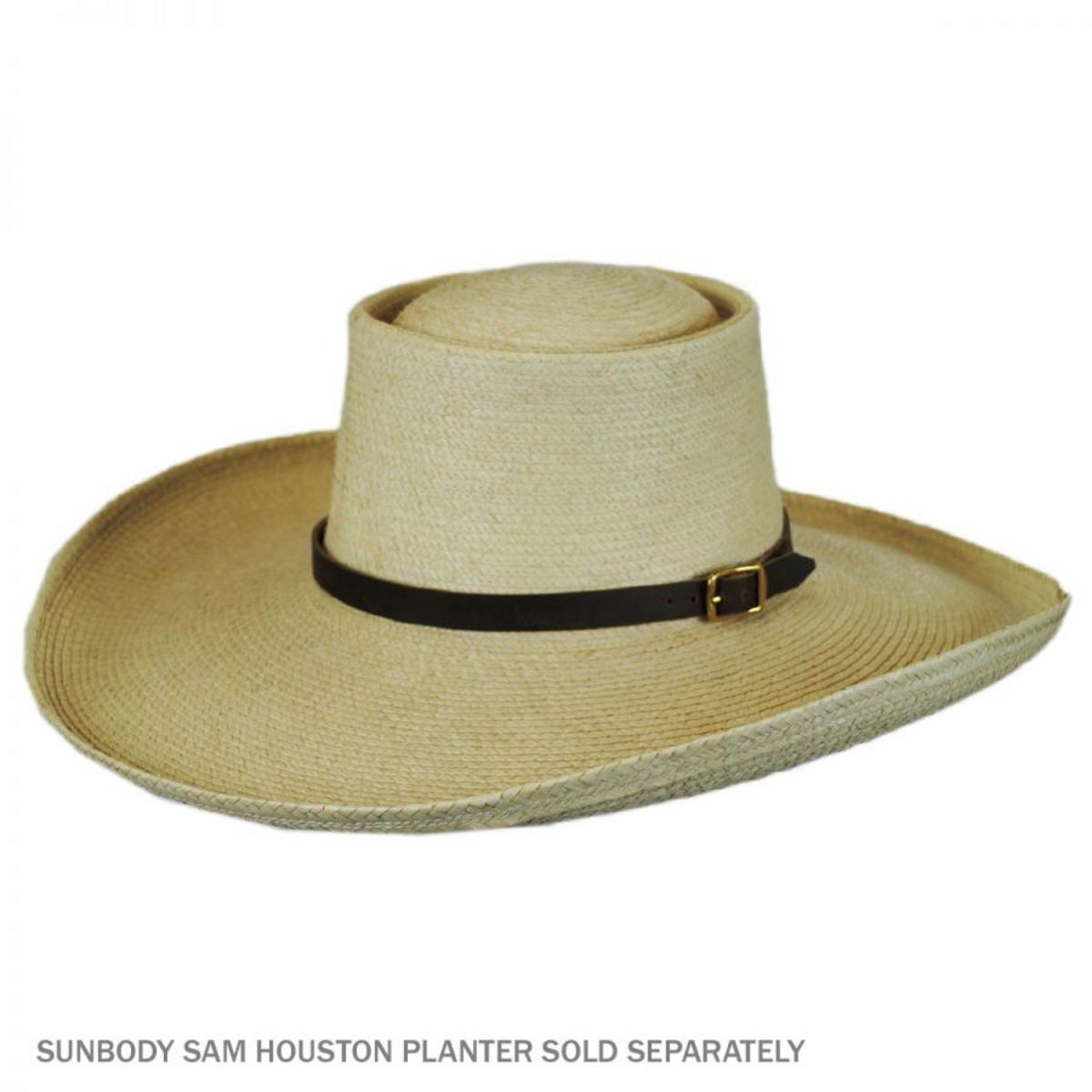 SunBody Hats | Leather Belt Hat Band | 602614 | front | BROWN