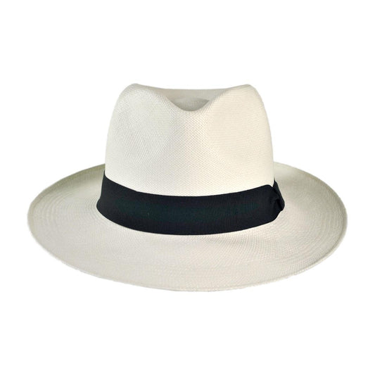 Jaxon Hats | Wholesale Novo Grade 8 Panama Straw Fedora Hat B2B Pre-Pack | B2B127120 | front | BLEACH