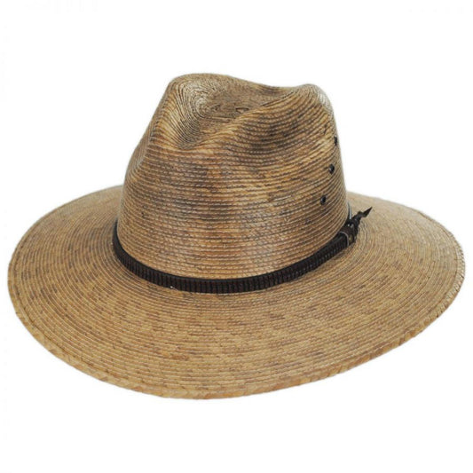 Kenny K | Palm Leaf Straw Aussie Hat | 126610 | lead | DARK NATURAL