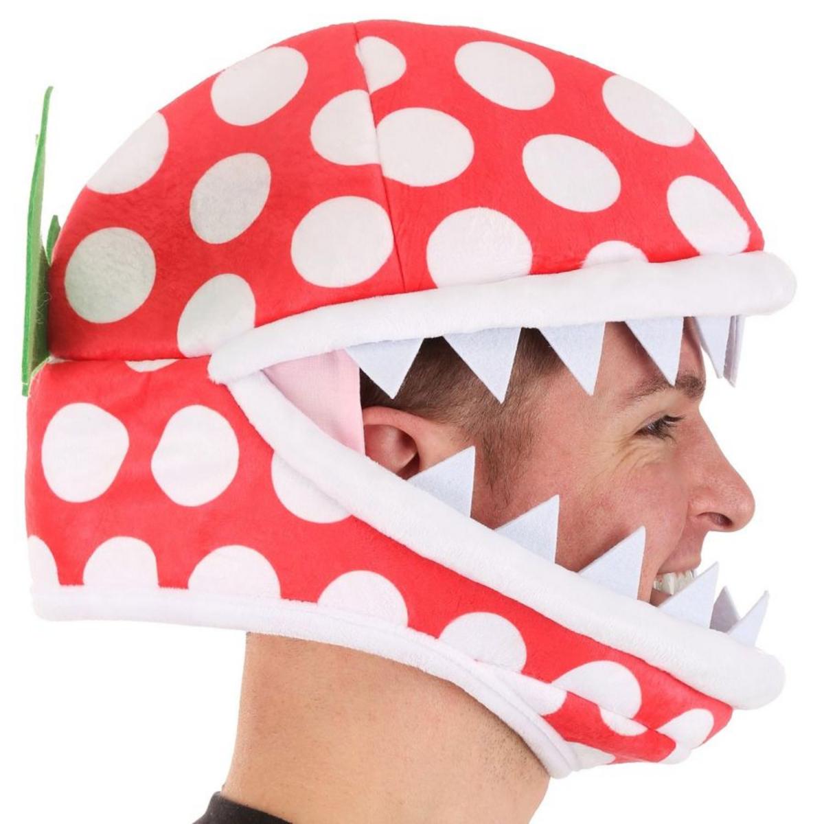 Elope | Piranha Plant Jawesome Hat | 190493 | under | RED/WHITE