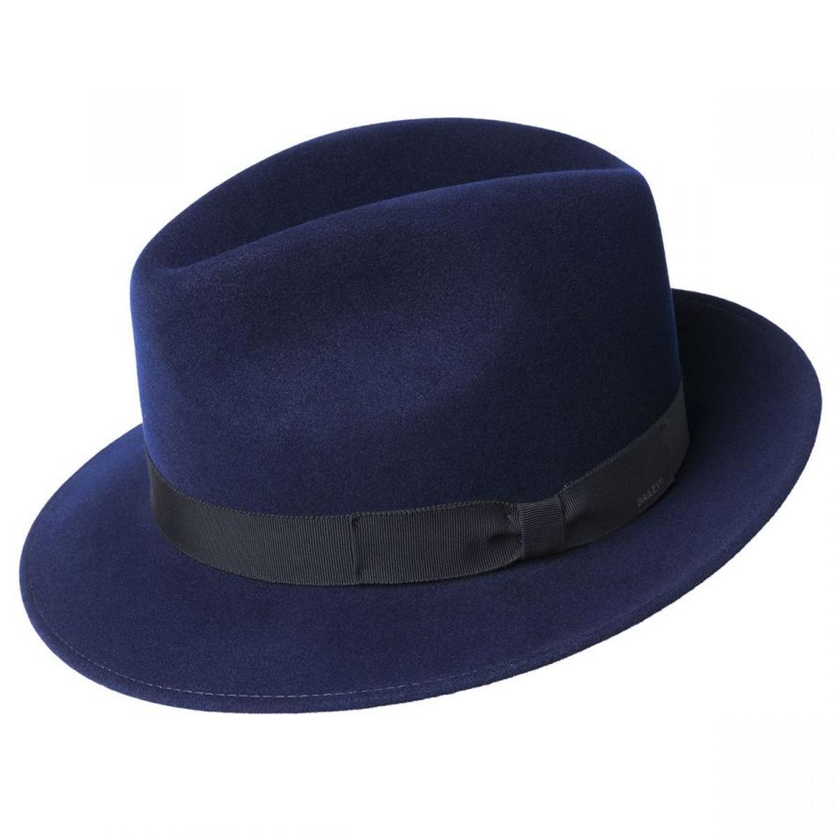 Bailey 1922 | Winters Elite Wool Felt Fedora Hat | 130168 | lead | NAVY