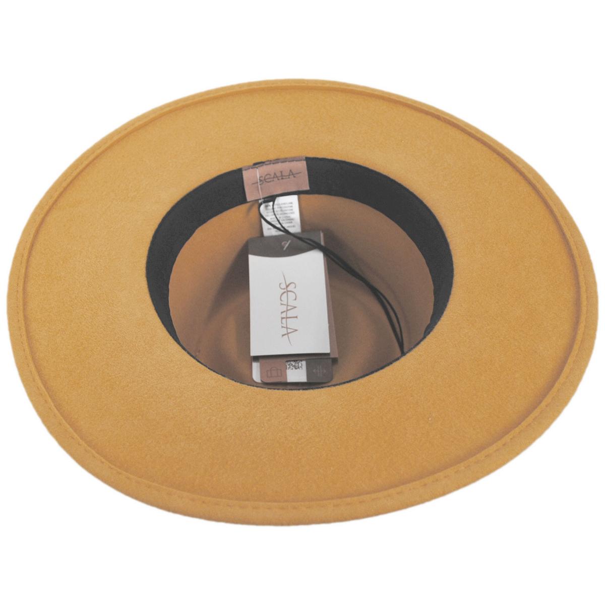 Scala | Kathrina Wool Felt Fedora Hat | 123442 | under | MUSTARD