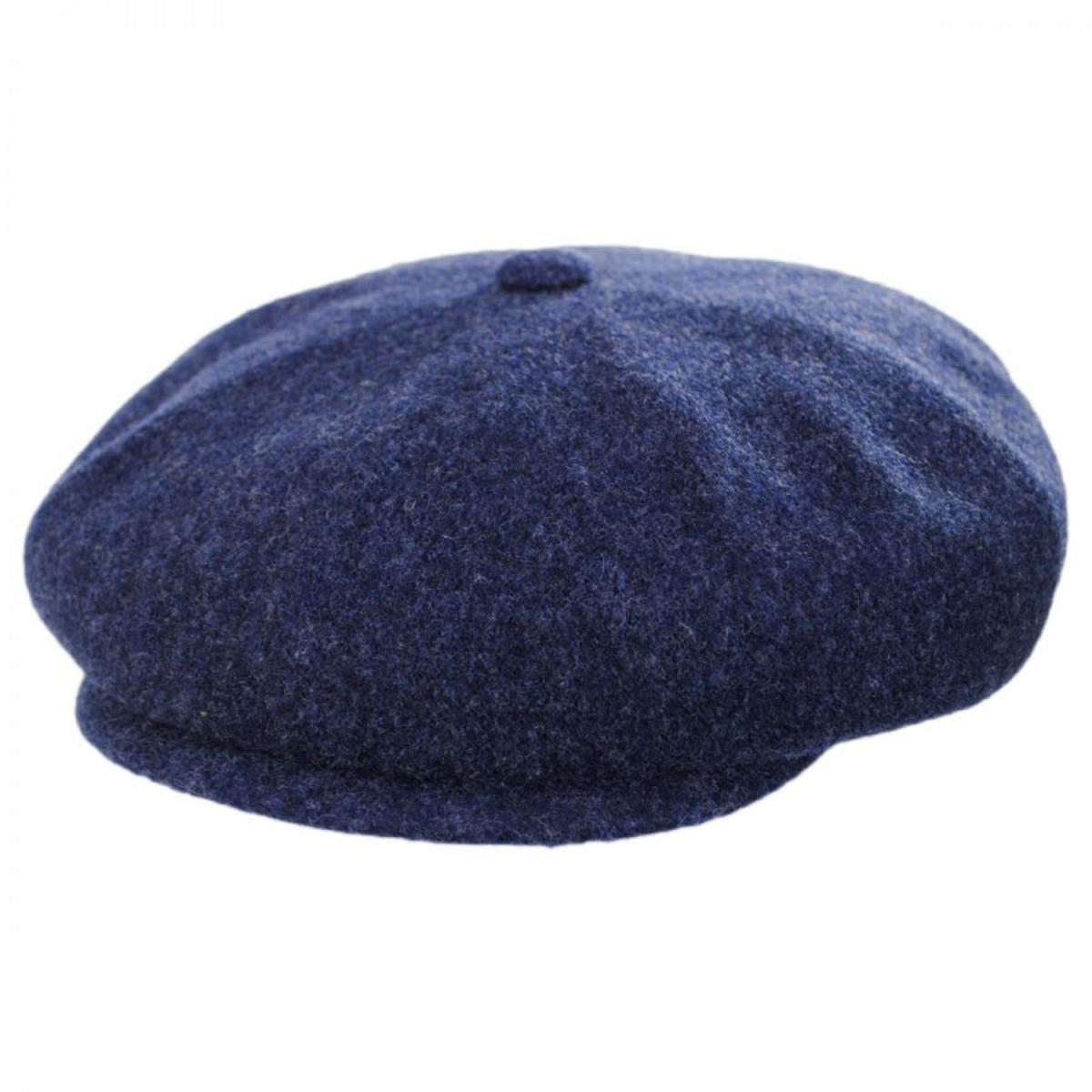 Kangol | Hawker Wool Newsboy Cap | 160943 | lead | NAVY MARL