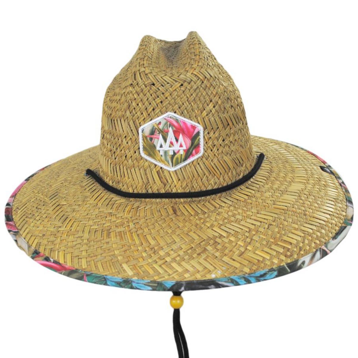 Hemlock Hat Co. | Bombay Straw Lifeguard Hat | 129568 | front | TAN