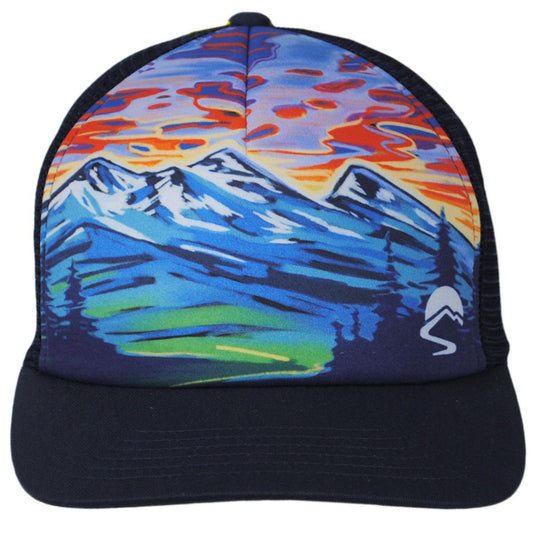 Sunday Afternoons | Cascade Range Trucker Snapback Baseball Cap | 401275 | front | MULTI