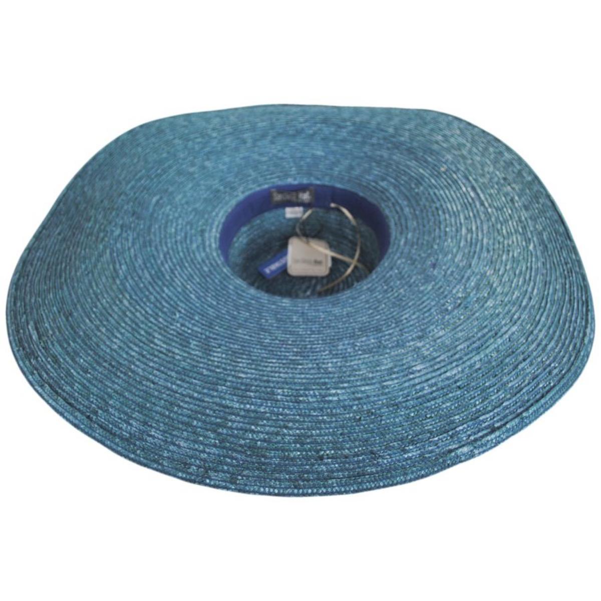 San Diego Hat Company | Milan Wheat Straw Boater Hat | 103641 | under | TEAL