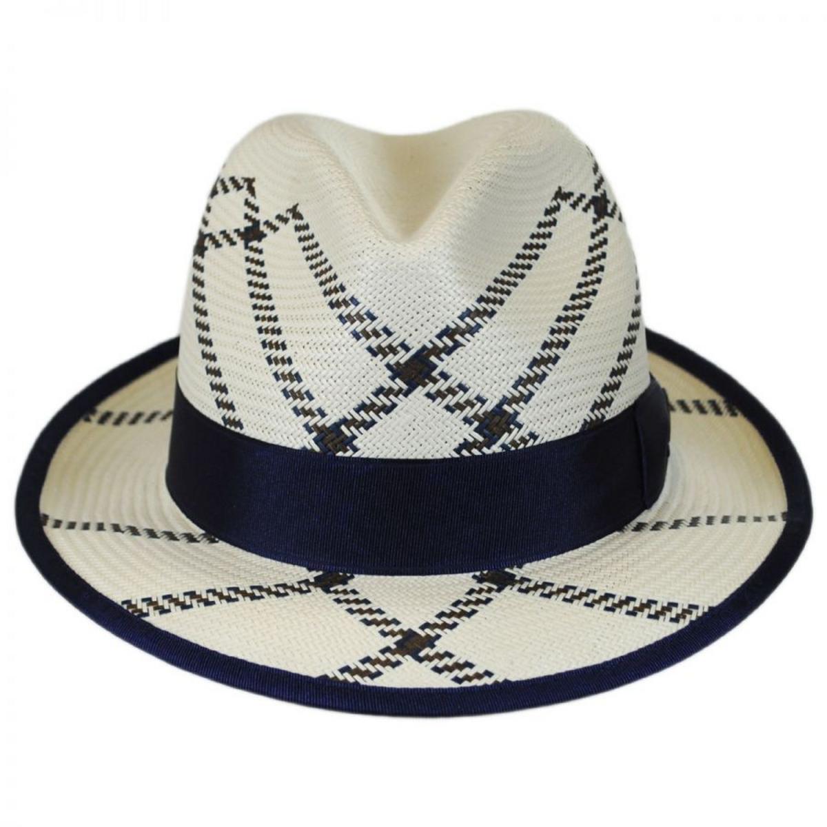 Dobbs | Rialto Shantung Straw Trilby Fedora Hat | 126975 | front | NATURAL