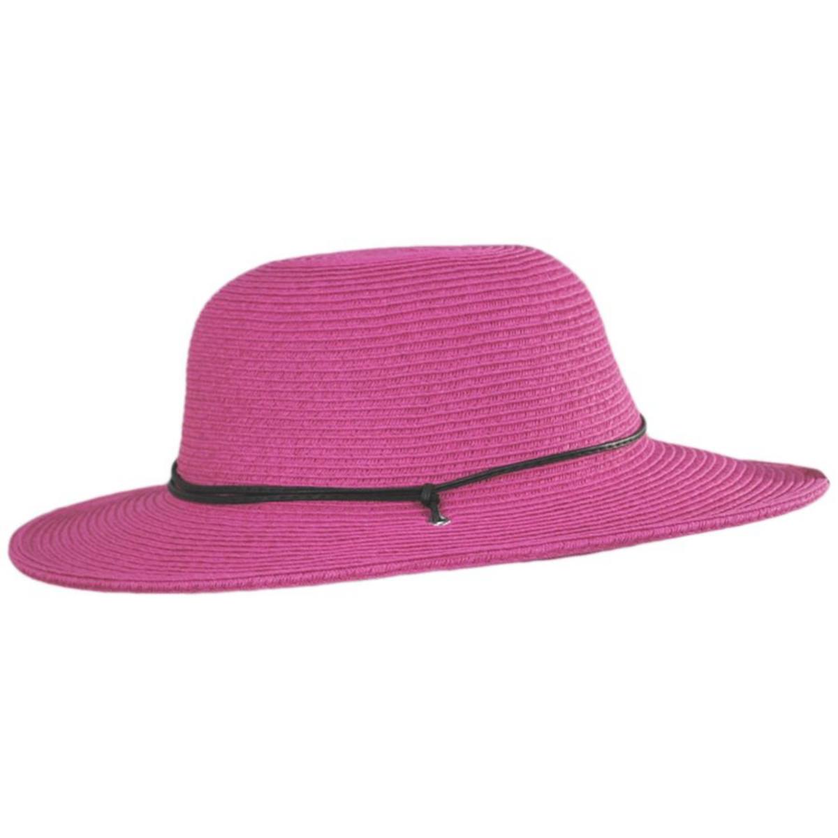 San Diego Hat Company | Kid's Chincord Toyo Straw Sun Hat | 505302 | profile | HOT PINK