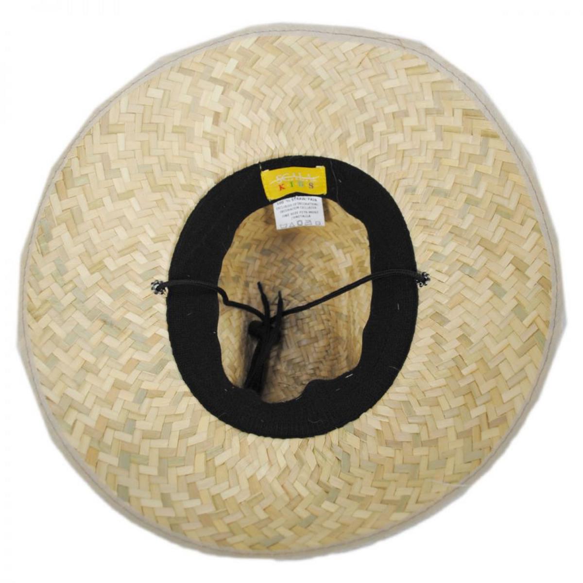 Scala | Kid's Costa Brava Palm Straw Lifeguard Hat | 505013 | under | NATURAL