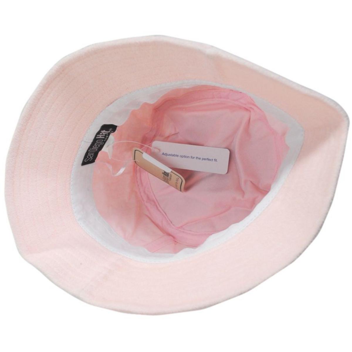 San Diego Hat Company | Cotton Terry Cloth Bucket Hat | 108927 | under | PINK