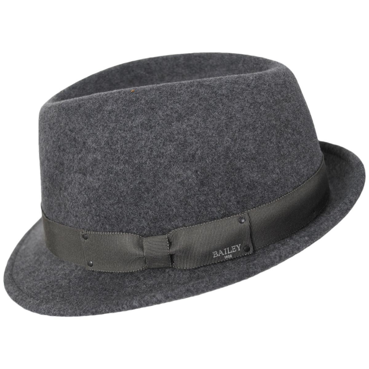 Bailey 1922 | Wynn Wool LiteFelt Fedora Hat | 130048 | profile | PEWTER