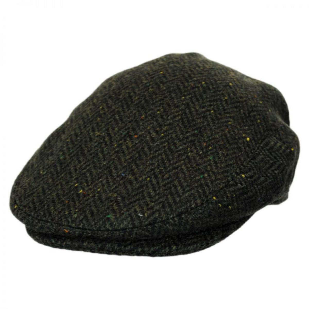 Jaxon Hats | Cambridge Herringbone Wool Ivy Cap | 167766 | lead | GREEN
