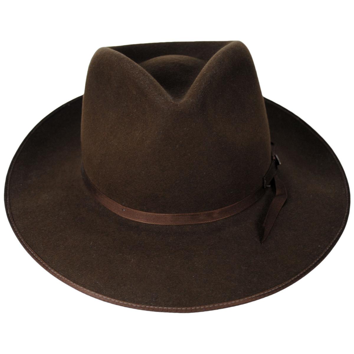 Stetson | Pure Stratoliner Beaver Fur Felt Fedora Hat | 130749 | front | TOBACCO