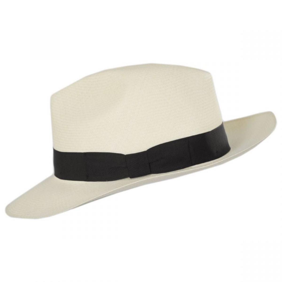 Bigalli | Diego Montecristi Fino Grade 20 Panama Straw Fedora Hat | 129231 | profile | NATURAL