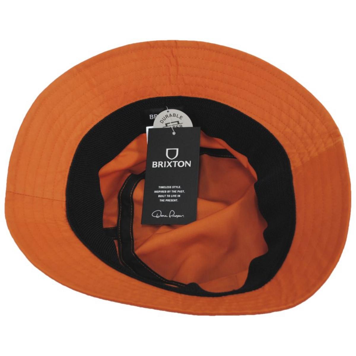 BRIXTON HATS | Vintage Nylon Packable Bucket Hat | 185542 | under | PARADISE ORANGE