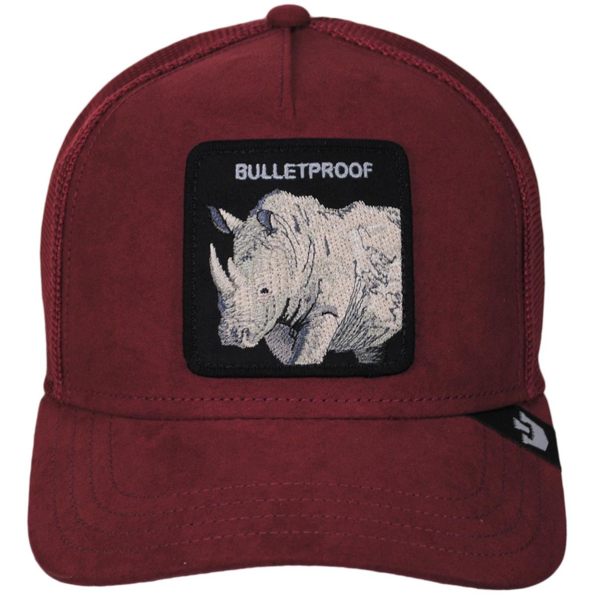 Goorin Bros | Rhino Suede Mesh Trucker Snapback Baseball Cap | 200725 | front | BURGUNDY