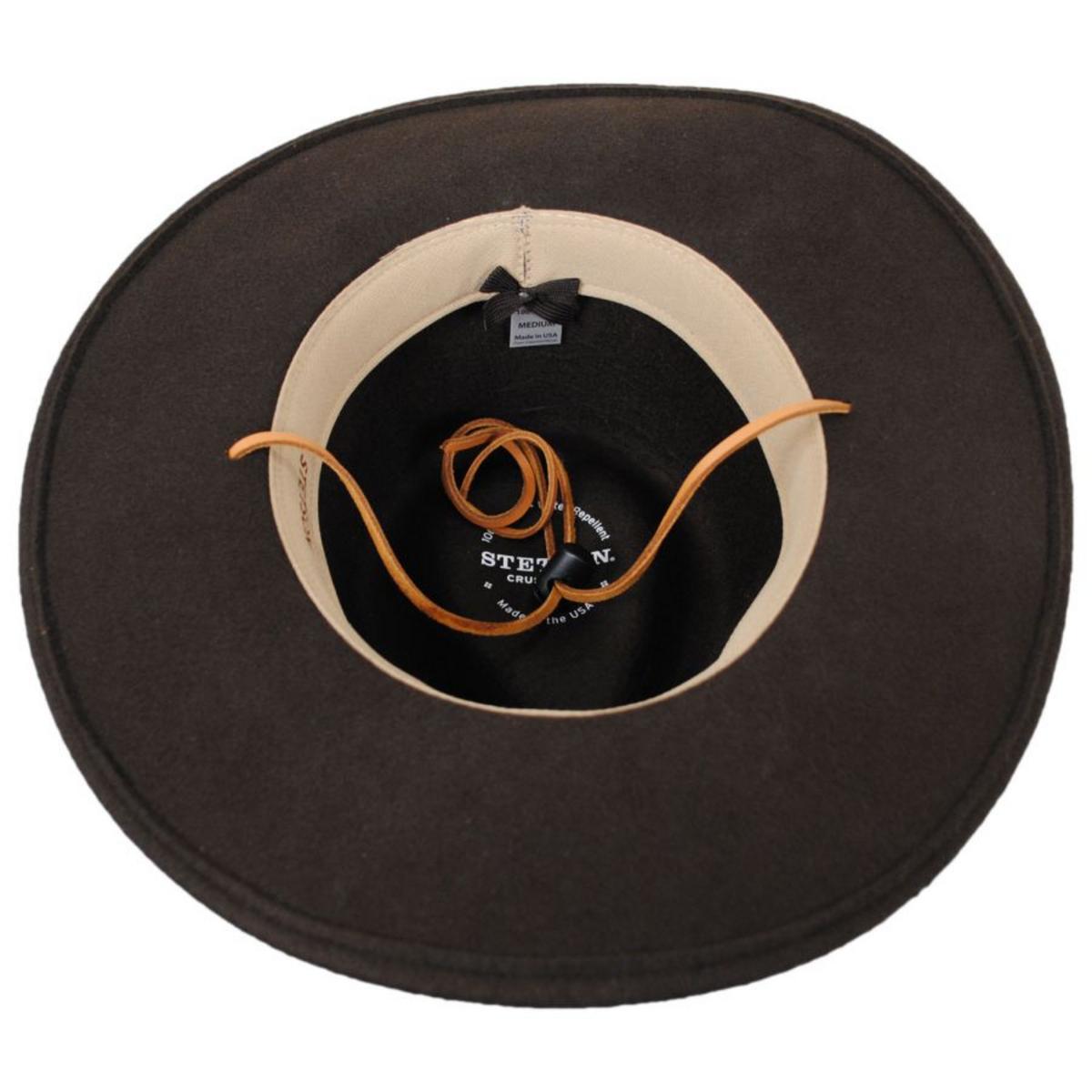 Stetson | Wildwood Crushable Wool Felt Outback Hat | 130728 | under | CORDOVA