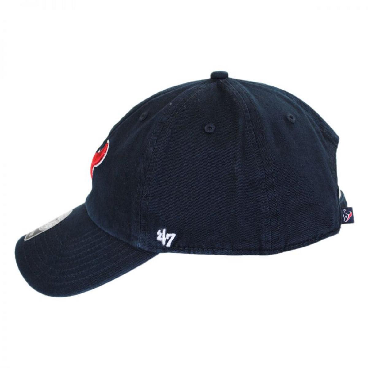 47 Brand | Houston Texans NFL Clean Up Strapback Baseball Cap Dad Hat | 203510 | profile | NAVY