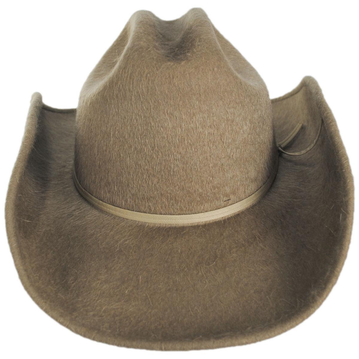 BRIXTON HATS | Mesquite Mohair & Wool Felt Cowboy Hat | 135668 | front | KHAKI