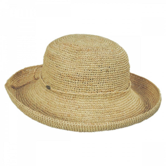 Scala | Twisted Raffia Straw Boater Hat | 101392 | lead | NATURAL