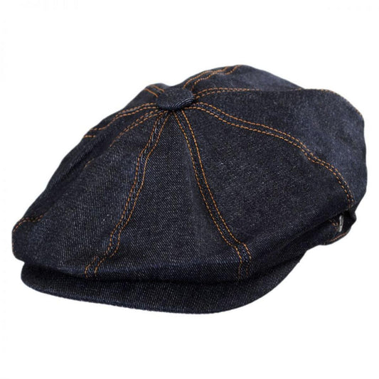 Jaxon Hats | Denim Cotton Newsboy Cap | 167775 | lead | DENIM BLUE