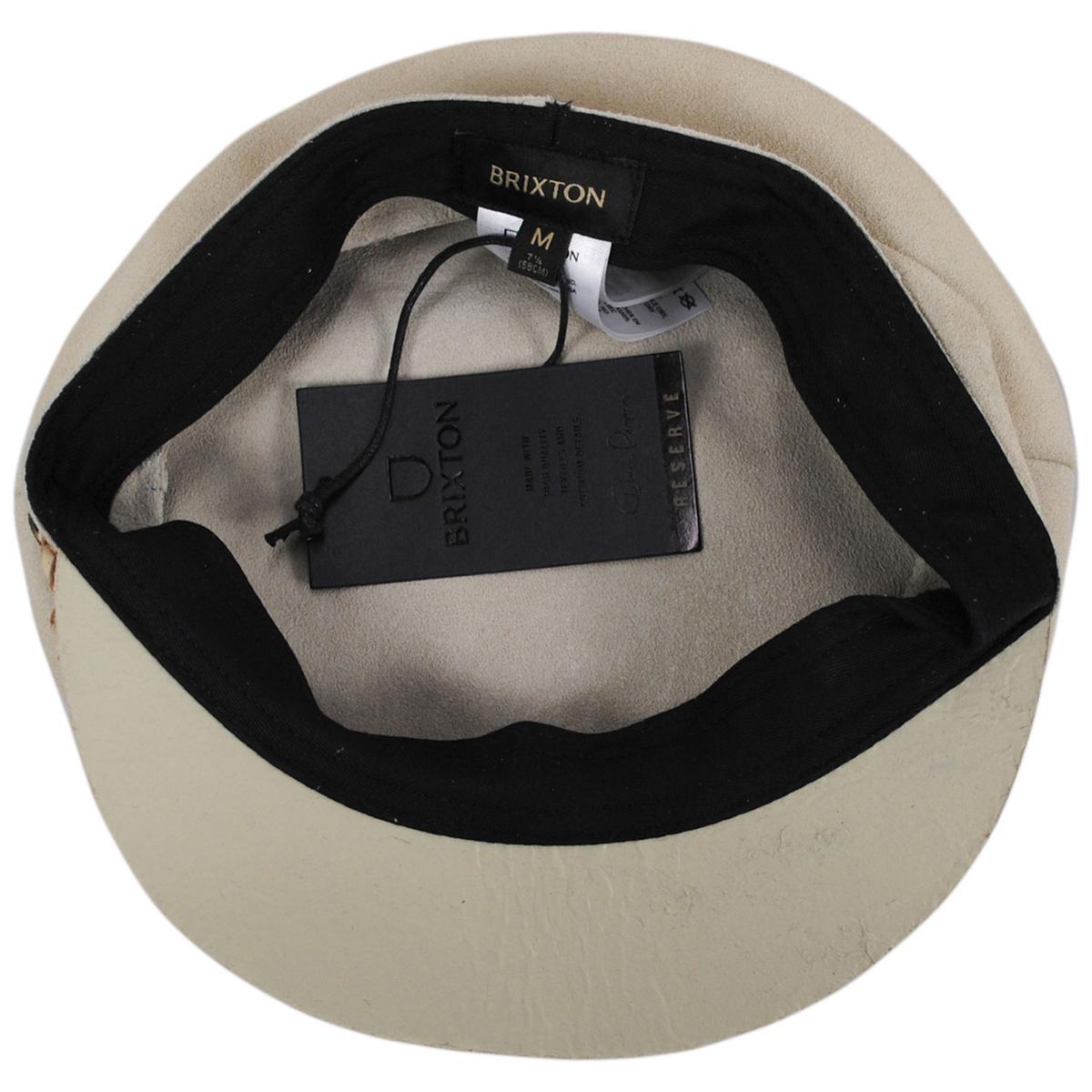 BRIXTON HATS | Kayla Leather Suede Fiddler Cap | 107412 | under | CREAM/CREAM