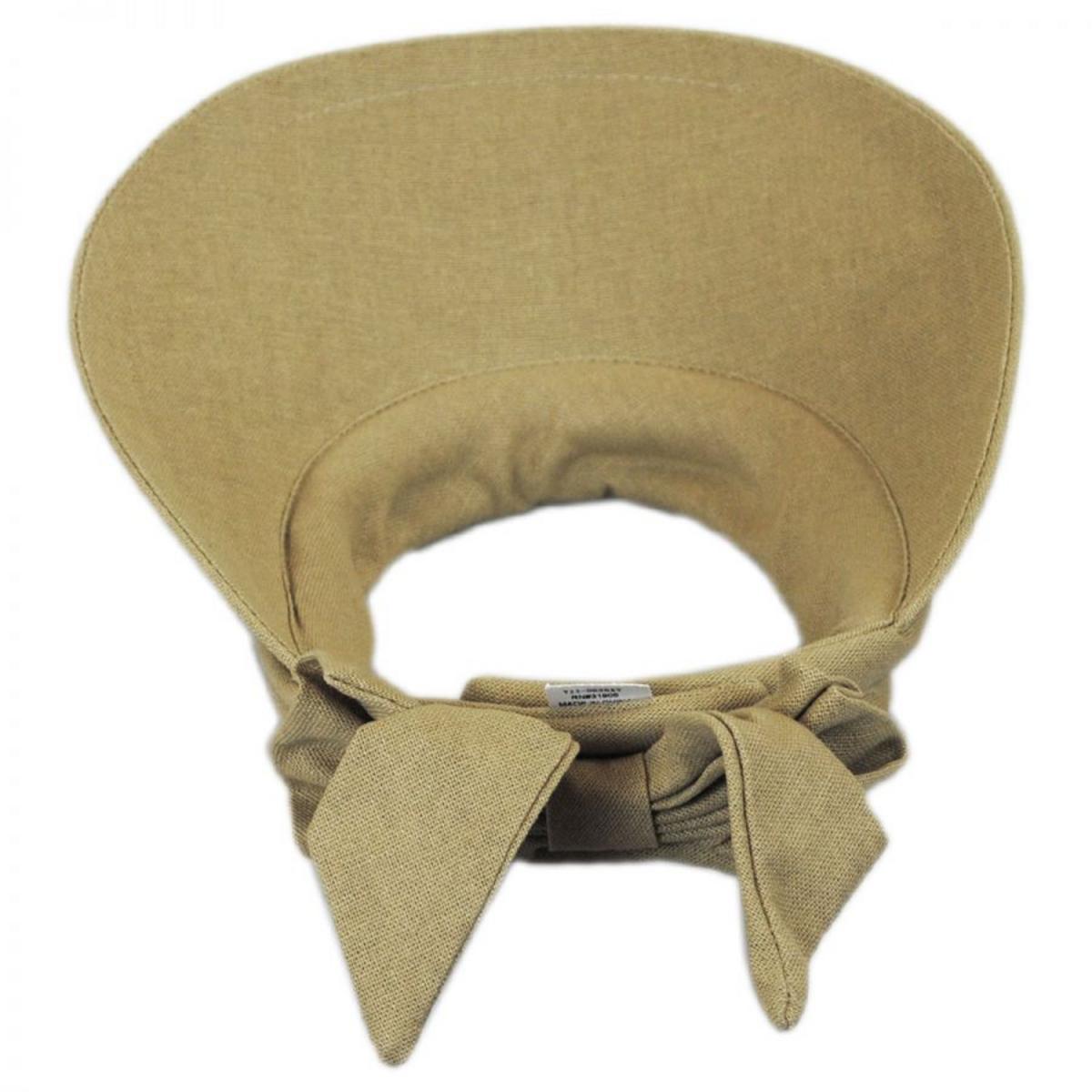 Scala | Backbow Cotton Visor | 195018 | under | DESERT