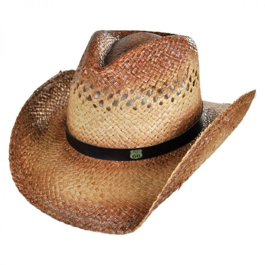 Conner | Route 66 Raffia Straw Cowboy Hat | 127356 | lead | CARAMEL